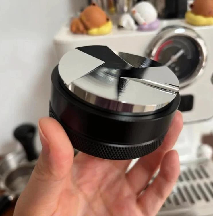 ABS kaffepulverfordeler/stamper — Aluminiumslegeringsbase, justerbar højde — 51 mm / 53 mm / 58 mm
