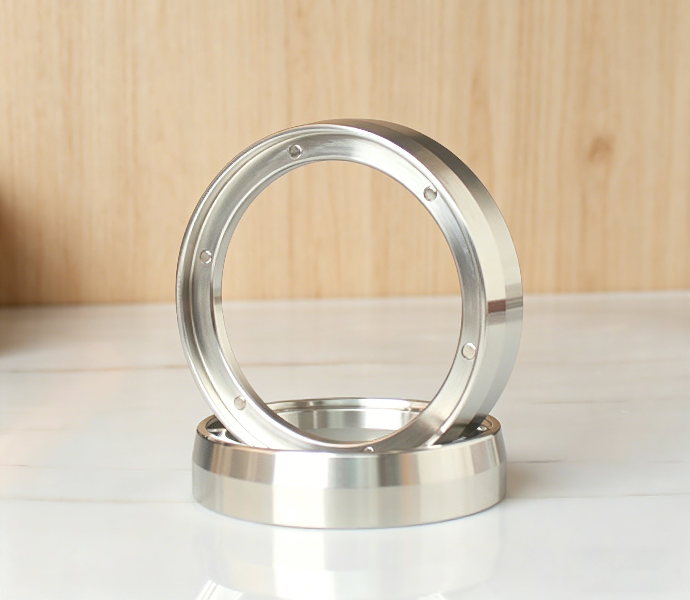 304 rustfri stål-pulverring med magnetisk lækagesikring til kaffemaskinehåndtag på 51/53/58 mm, forhindrer lækage