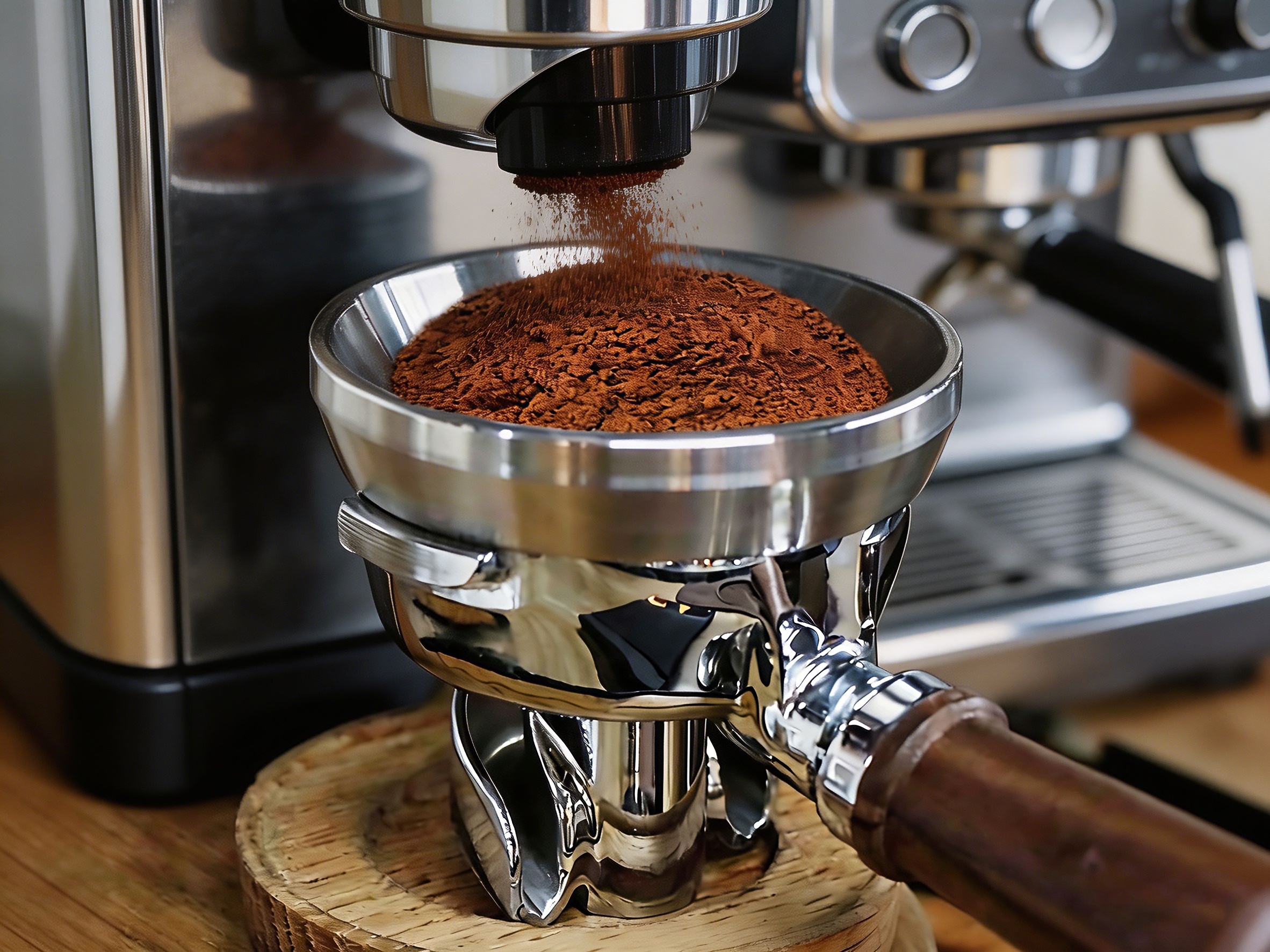 304 rustfri stål-pulverring med magnetisk lækagesikring til kaffemaskinehåndtag på 51/53/58 mm, forhindrer lækage